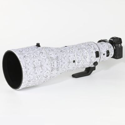 CHASING BIRDS Lens Camouflage Waterproof Coat for Nikon Z 600mm f/4 TC VR S Rainproof Lens Protective Cover Version IV (Electric White, with Z 1.4X)