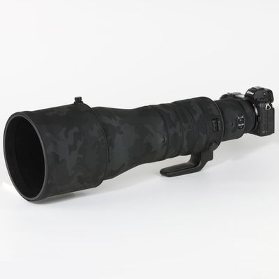 CHASING BIRDS Lens Camouflage Waterproof Coat for Nikon Z 400mm f/2.8 TC VR S Rainproof Lens Protective Cover Version IV (Shadow Black, with Z 1.4X & 2X)
