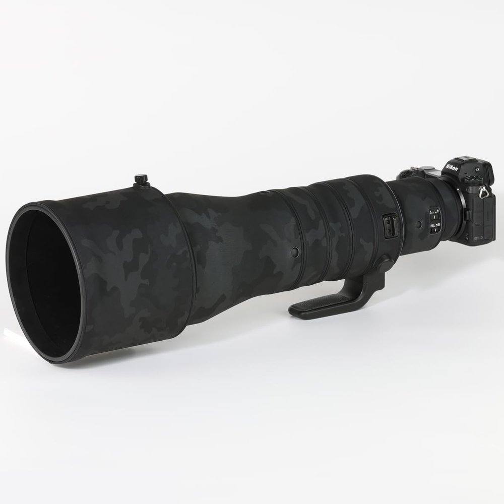 CHASING BIRDS Lens Camouflage Waterproof Coat for Nikon Z 400mm f/2.8 TC VR S Rainproof Lens Protective Cover Version IV (Shadow Black, with Z 1.4X & 2X)