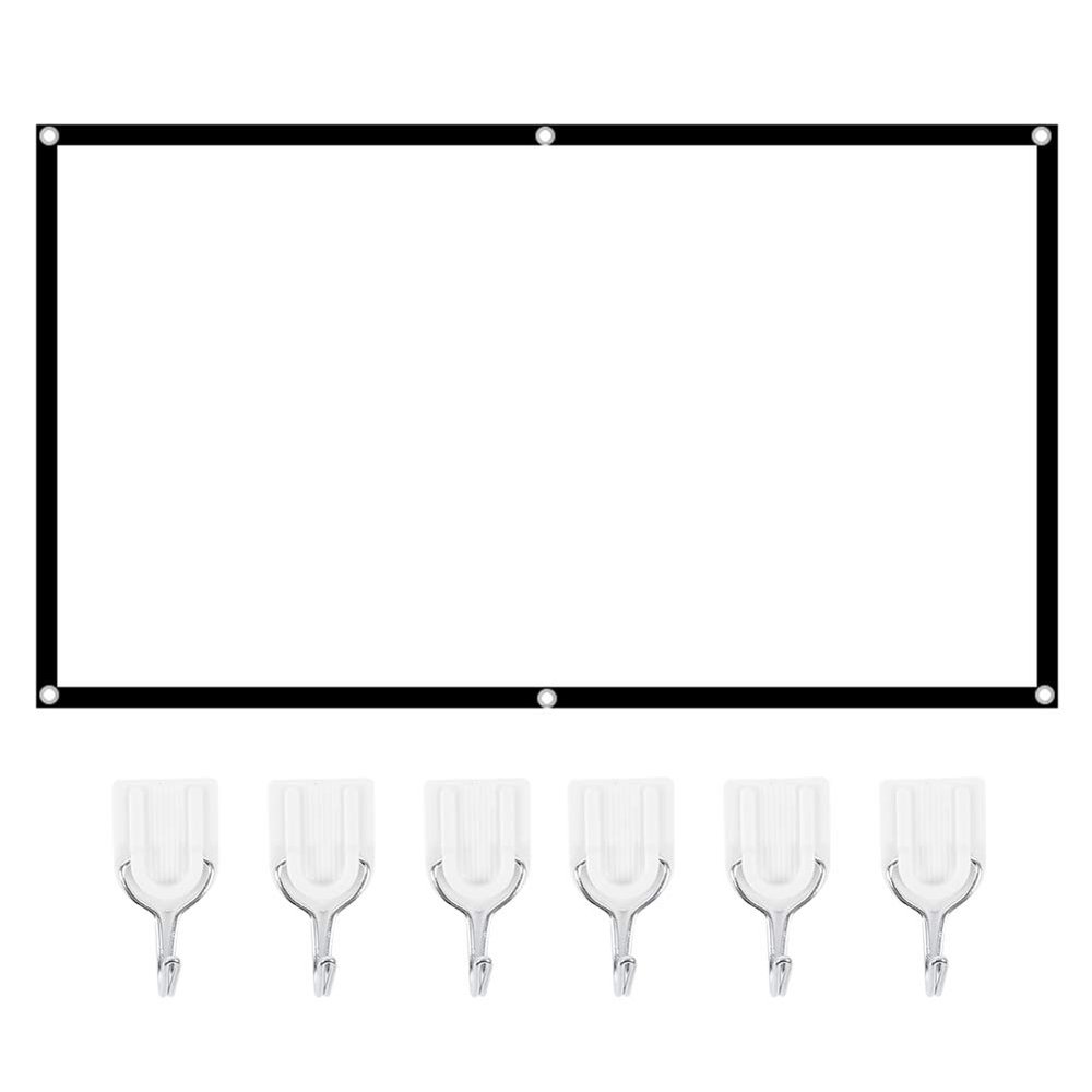 120-inch Portable HD Projector Screen with 16:9 Foldable Projection Curtain, Polyester for Home Office use (84 inches)