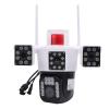 3 Lens Outdoor Security Camera, Pan Tilt Surveillance Camera, Baby Pet Camera, 2 Way Talk, Human Detection, 360 View (US Plug) view 1