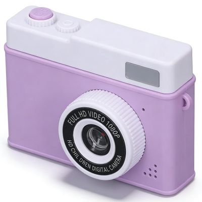 1080P Digital Camera, 48MP 8X Zoom HD Video Camcorder with 2 Inch TFT Color Screen, Support MP3 Playback, Anti Shake Travel Camera for Selfie Vlog (Purple)