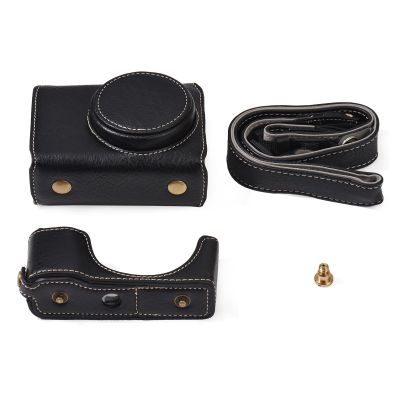 Camera Case, Camera Leather Bag Protective with Lightweight Waterresistant Shoulder Strap Digital Camera Case Small Camera Case for Shockproof Camera Case Camera Messenger Bag
