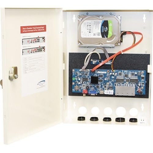 SpecoTechnologies N8WNRL 8-Channel NVR with Built-in PoE, 3TB HDD, and Sleek Black Design  Reliable Surveillance Solution