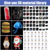 NzEupno WiFi 3D Hologram LED Fan Projector, Animated Holographic Display, Hologram Advertising with Remote for Shop, Bar, Christmas Halloween Party Events,3PCS view 3