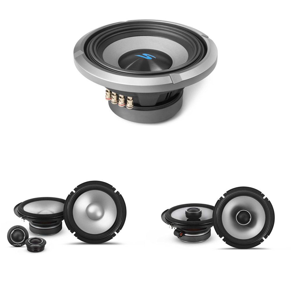 Alpine S-Series S2-S65C, S2-S65 & S2-W10D4 10" Bundle