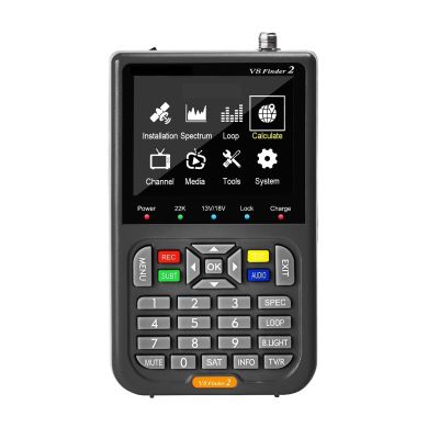 KYKYK Satellite Finder Satellite Signal Meter V8 Finder2 DVB-S2 Satellite Meter Satellite Finder Satfinder DVB-S/ S2/ S2X Signal Detector(Only Finder2 Black)