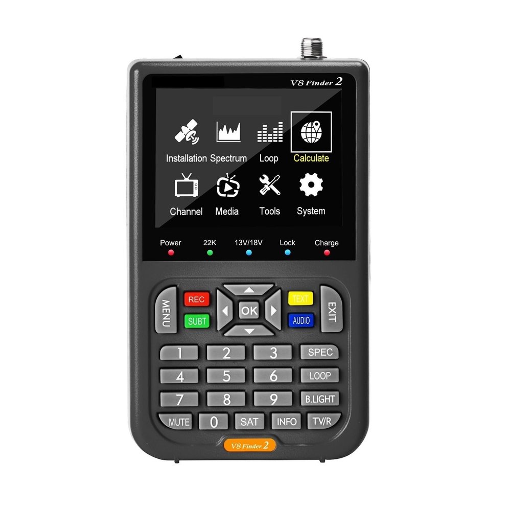 KYKYK Satellite Finder Satellite Signal Meter V8 Finder2 DVB-S2 Satellite Meter Satellite Finder Satfinder DVB-S/ S2/ S2X Signal Detector(Only Finder2 Black)