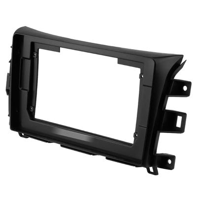 10.1INCH Car Radio Frame Compatible with Navara NP300 Renault Alaskan 2014-15 Dash Kit Dashboard Trim Frame Stereo Panel Bezel(BALCK frame)