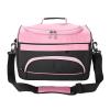 PABVZS Hairdressing Tool Carrying Bag Travel Storage Case Bag with Shoulder Strap Portable Barber Toolkit Storage Bag Large Capacity Pro Hairdressing Hair Equipment Salon Tool Carrying Bag(Rose Pink) view 1