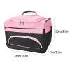 PABVZS Hairdressing Tool Carrying Bag Travel Storage Case Bag with Shoulder Strap Portable Barber Toolkit Storage Bag Large Capacity Pro Hairdressing Hair Equipment Salon Tool Carrying Bag(Rose Pink) view 2