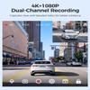 AZDOME M01 Max UHD 4K Dash Cam Front and Rear, Built-in Wi-Fi, Free 64GB Card, App Control, 4K+1080 Dash Camera for Car, Built-in ADAS, G-Sensor, IP68 Waterproof, 24H Parking Mode Dashcam view 3