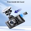 AZDOME M01 Max UHD 4K Dash Cam Front and Rear, Built-in Wi-Fi, Free 64GB Card, App Control, 4K+1080 Dash Camera for Car, Built-in ADAS, G-Sensor, IP68 Waterproof, 24H Parking Mode Dashcam view 4