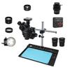 Microscope 3.5X-90X Simul-Focal Continuous Zoom Trinocular Stereo Microscope 38MP H_D USB Camera 1/2 CTV C-Mount Lens Adapter Big Workbench(38MP CTV 0.5X Lens) view 1