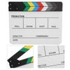 Pongnas Professional Movie Directors Clapboard, Acrylic Director Scene Clapperboard Acrylic Film Directors Clapboard TV Movie Action Board Film Cut Prop with Pen (Color whiteboard view 2