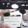 Pongnas Professional Movie Directors Clapboard, Acrylic Director Scene Clapperboard Acrylic Film Directors Clapboard TV Movie Action Board Film Cut Prop with Pen (Color whiteboard view 3