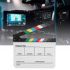 Pongnas Professional Movie Directors Clapboard, Acrylic Director Scene Clapperboard Acrylic Film Directors Clapboard TV Movie Action Board Film Cut Prop with Pen (Color whiteboard view 4