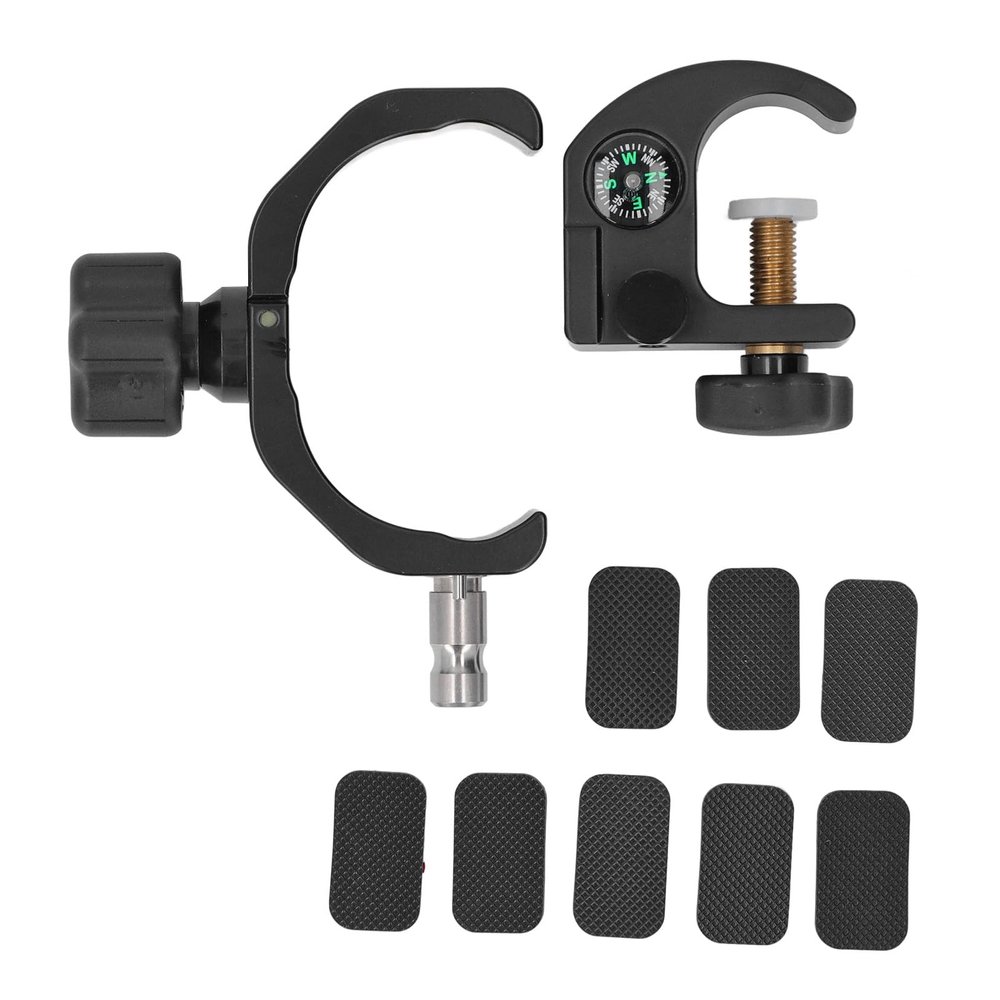 Aluminum Collector Bracket with Compass RTK Adjustable Range Pole Cradle Mount Holder