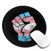 Rqwaaed Resist Fist Transgender Flag Trans Pride 2 PCS Charming Round Mouse Pad Cute Design Non-Slip Waterproof 8x8 in view 2
