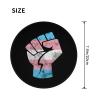 Rqwaaed Resist Fist Transgender Flag Trans Pride 2 PCS Charming Round Mouse Pad Cute Design Non-Slip Waterproof 8x8 in view 3