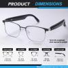 Giinova Smart Bluetooth Glasses for Women Men with Speaker Physical Color-Change Anti-Blue Light Polarized Built-in Microphone for Android iOS (Silver Frame) view 2