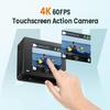 Yolansin 4K60FPS Action Camera Touchscreen, 40M Waterproof Underwater Camera with 64G SD Card, 6-Axis Stabilization Motorcycle Camera 8X Zoom with 2.4G Remote Control 2 * 1350 mAh Batteries view 3