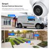 VIKYLIN 8 Channel Security Camera System, Full Function 4 x 4K 8MP Turret PoE IP Cameras, Smart AI Human/Vehicle Detection, 1-Way Talk112 Wide Angle, 98Ft Night Vision view 3