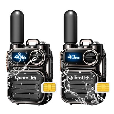 Global Walkie Talkies with Sim Cards Unlimited Range Global Walkie Talkie Cellular Radio Push-to-Talk Long Distance Intercom Handheld PoC Two-Way Radio (with LED Flashlight)