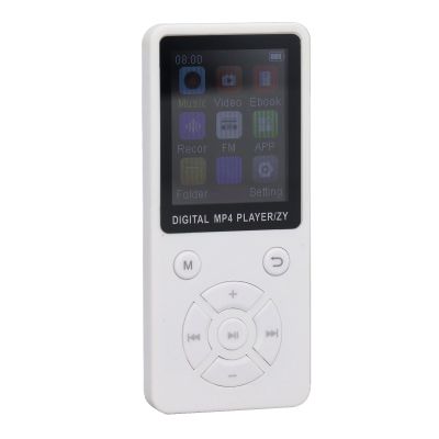 64GB MP3 MP4 Player with 5.0, Portable HiFi Music Player, 1.8 Inch Screen, Professional Sound Decoding Chip, for Sports Exercise Running Travel (White)