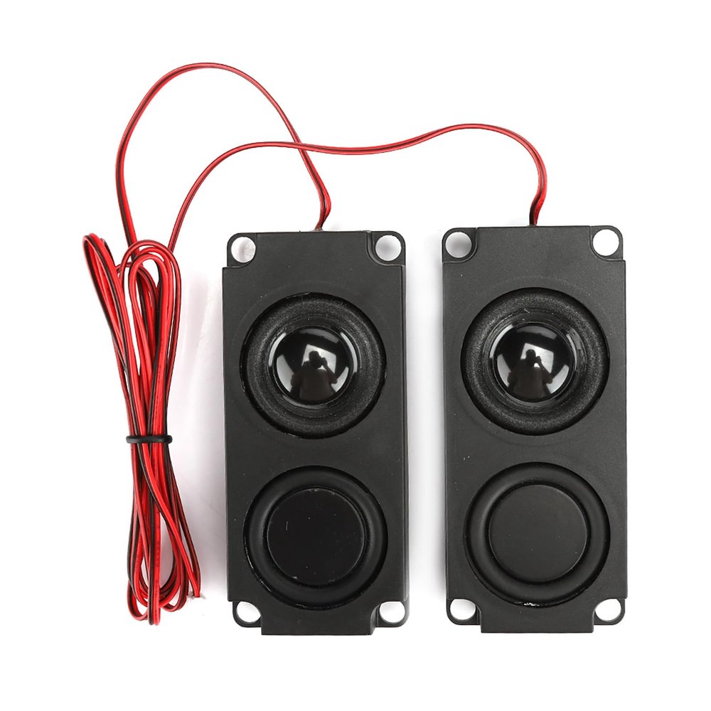 40mm 8 5W Portable Heavy Bass Cavity Magnetic Dual Speaker for TV Monitor, Sofa Massage Chairs, Black ABS 99x45x21mm (2 Speakers)