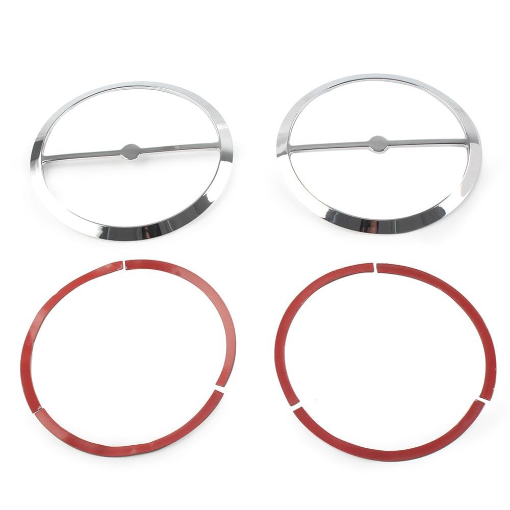 BACAR Cnwaga3 Motorcycle Speaker Accent Trim, Motorbike Speaker Horn Part Cover Ring Trim for Harley Electra Glide, Street Glide, Ultra Limited, Tri Glide 2014-2023, Chrome