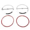 BACAR Cnwaga3 Motorcycle Speaker Accent Trim, Motorbike Speaker Horn Part Cover Ring Trim for Harley Electra Glide, Street Glide, Ultra Limited, Tri Glide 2014-2023, Chrome view 1