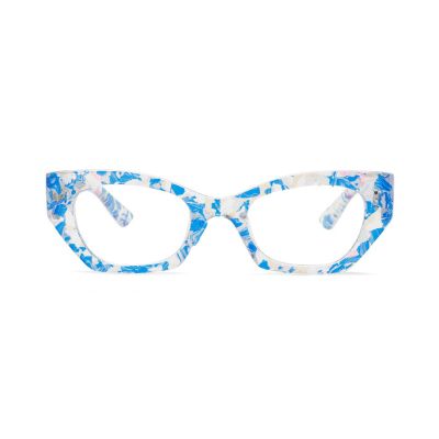 laureles Small Square Blue Light Blocking Reading Glasses Women Clear Lens Computer Cat Eye Readers Eyewear (c1, 1, x)