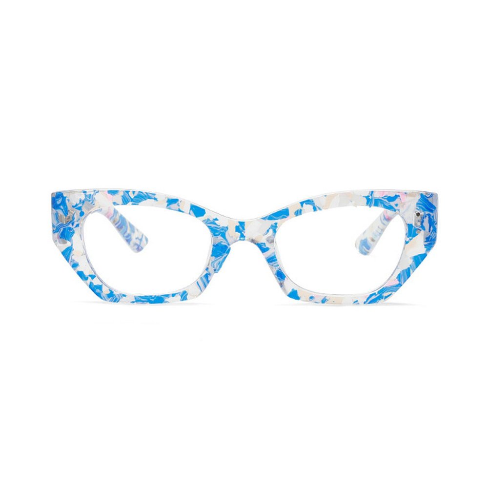 laureles Small Square Blue Light Blocking Reading Glasses Women Clear Lens Computer Cat Eye Readers Eyewear (c1, 1, x)