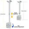 3D Holographic Fan Display Bracket Adjustable Ceiling Mount Bracket for 3D Holographic Fan Display, Black/White, Height & Angle Adjustable, Sturdy Hanging Support for Holographic Fan Installation view 4