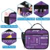 Zestdesign Personalized Backpack with Lunch Box for Women Men Lightweight Waterproof Custom Backpacks Set with Name Customize Travel Casual Daypacks, Dark Purple view 3