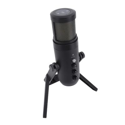 Condenser Gaming Microphone, Customizable Lighting Effects, HiFi Chip for Clear Audio Recording, with Colorful Light Effect, Stand