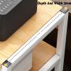 AV Media Stand,Metal Media Cart with Wheels, 3 Tier CD Player Stand,Open Storage Audio Rack for Living Room, Office, Conference Rooms, Recording Studio(Field Oak) view 4