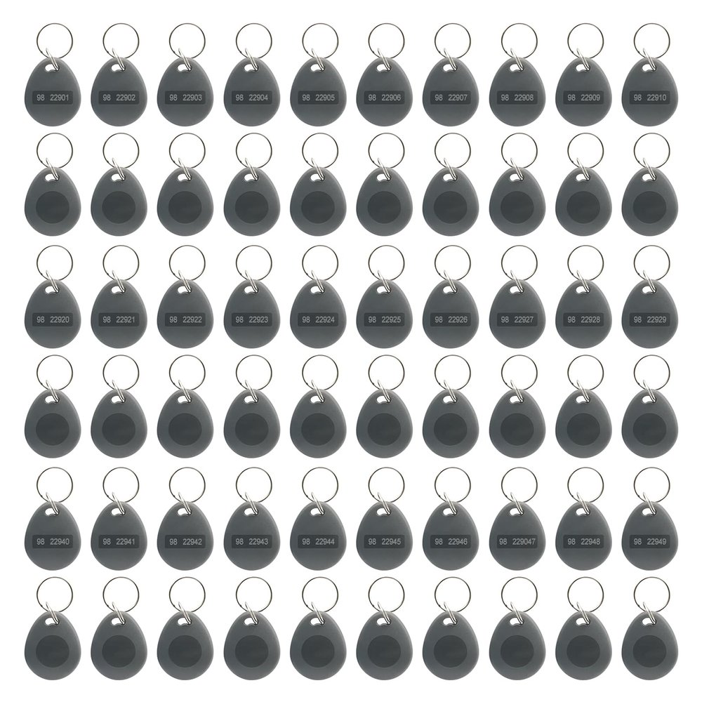 100pcs 26 bit Prox Keyfobs Proximity Fob Frequency 125KHZ HI-D Fit for Prox Key ISOProx 1386 1346 1386 1326 H10301 Format Card Readers & Vast Majority of Access Control Systems,Grey
