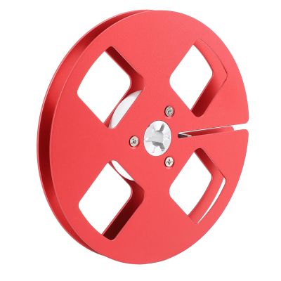 4 Hole Empty Tape Reel, for Studer Reel to Reel Recorder, 1/4 5 Inch Aluminum Alloy Nab Flange Empty Tape Reel, 5 Inch Empty Tape Reel with 4 Hole for Tape Recorder Repair or (Red)
