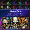 RGB Gaming Mouse Pad 13 Lighting Mousepad Modes Non-Slip Rubber Base Stitched Edges Desk Mat 31.5 x 11.8 inch Large Keyboard Large Mouse Pad for PC Games Laptop Computer - Butterflies and Skull view 4