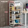AV Media Stand,Metal Media Cart with Wheels, 3/4/5 Tier CD Player Stand,Open Storage Audio Rack for Living Room, Office, Conference Rooms, Recording Studio(5tier) view 2