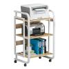 AV Media Stand,Metal Media Cart with Wheels, 3/4/5 Tier CD Player Stand,Open Storage Audio Rack for Living Room, Office, Conference Rooms, Recording Studio(3tier) view 1