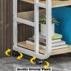 AV Media Stand,Metal Media Cart with Wheels, 3/4/5 Tier CD Player Stand,Open Storage Audio Rack for Living Room, Office, Conference Rooms, Recording Studio(3tier) view 3
