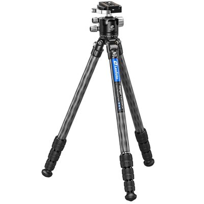 Leofoto Professional Camera Tripod, 50" Compact Carbon Fiber Tripod for DSLR Video Camcorder, 4 Leg Sections, 360 Ball Head, Max Load 8KG/18Lb (LS-254CX+LH-36LR)