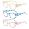 laureles Sexy Small Square Eyewear 3Pack Mix Blue Light Blocking Cat Eye Reading Glasses Women Computer Readers (3Pack Mix, 0, x) view 1