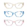 laureles Sexy Small Square Eyewear 3Pack Mix Blue Light Blocking Cat Eye Reading Glasses Women Computer Readers (3Pack Mix, 0, x) view 2