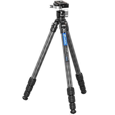 Leofoto Professional Camera Tripod, 45" Compact Carbon Fiber Tripod for DSLR Video Camcorder, 4 Leg Sections, 360 Ball Head, Max Load 6KG/13Lb (LS-224CX+LH-25LR)