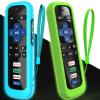 2Pack Cover for Roku Stick Remote, Case Compatible with Hisense TV Controller, Silicone Sleeve for TCL Smart TV Control Holder Glow in The Dark Green Blue view 1