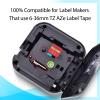 POPOBUY 4 Pack AZe 12mm 0.47 inch Red Satin Ribbon Tape Compatible for Ptouch TZ-RW34 TZe-RW34 Label Tape for PT-D210 D220 D400 D600 H110 Label Maker, Glod on Red view 3